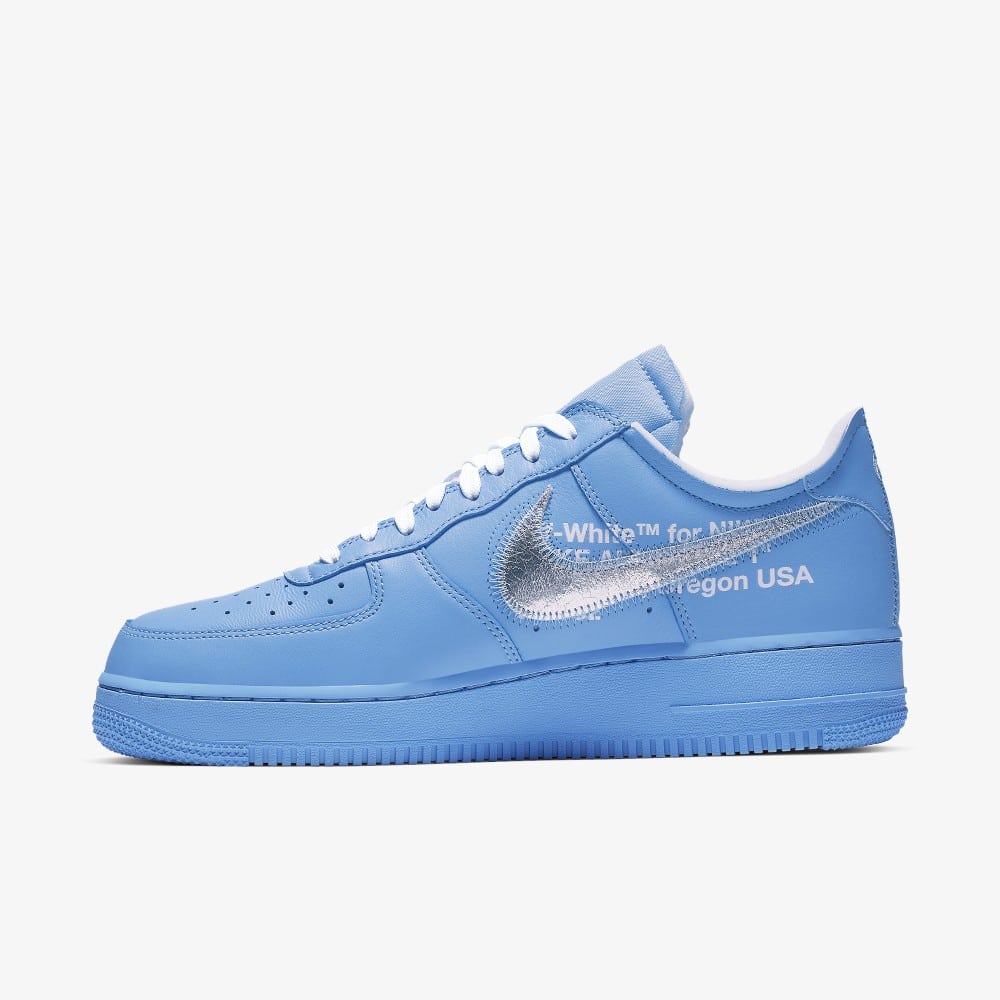 Off white x nike air force 1 outlet blue